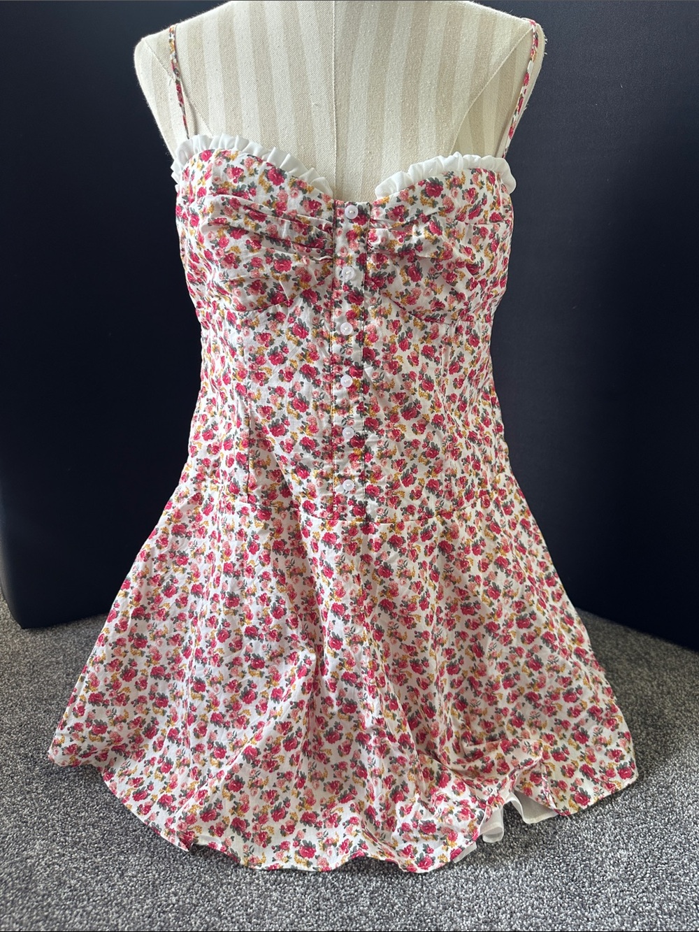 B Darlin Floral White Pink Mini Dress